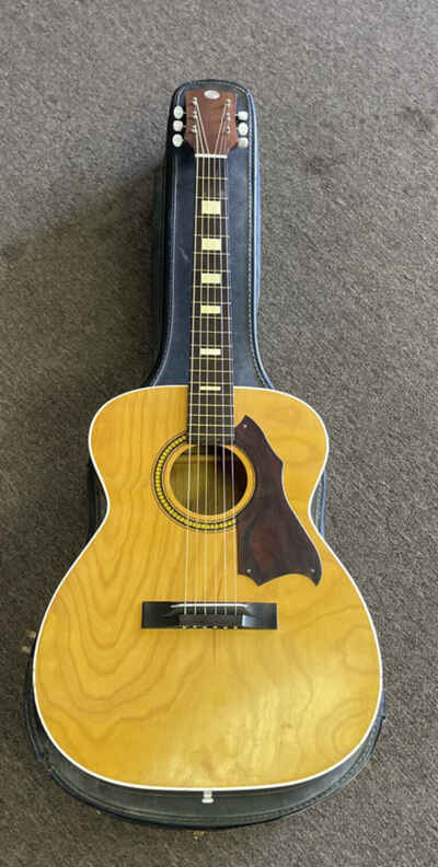 Vintage 1970 Harmony Sears Silver tone Acoustic Guitar S1212