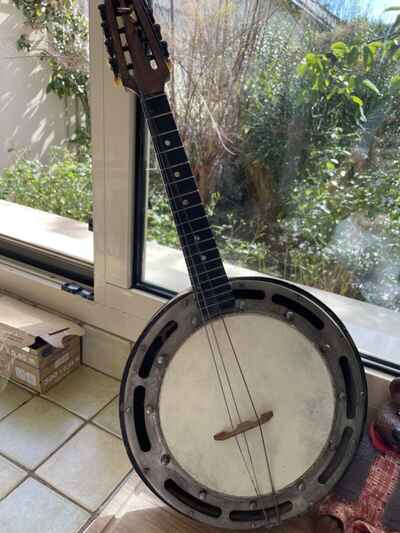 Rare ancienne et particulière mandoline ?? banjo (banjoline)  à restaurer