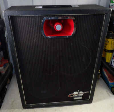 Vintage 1960s Teisco Checkmate CM-210H Guitar Speaker Cabinet W / Horn Tilt Back