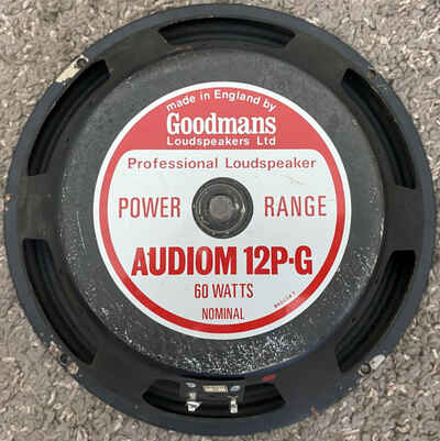 Vintage 1975 12" Goodmans Audiom 12P-G loudspeaker 60 watt - 15 ohm