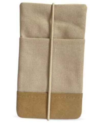 Moin Padded Cotton Phone Sleeve with Rubber Closure - Handmade Case for iPhone