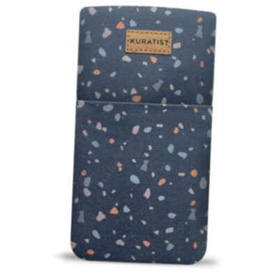 AHOI Padded Cotton Phone Sleeve with Flap Opening - Handmade Phone Terrazzo