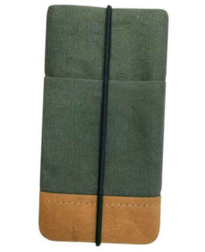 Moin Padded Cotton Phone Sleeve with Rubber Closure - Handmade Case for iPhone