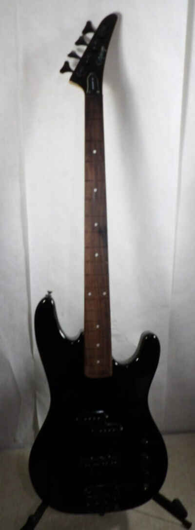 Vintage 1990s Epiphone Power Bass Guitar Black Frets Removed MIK Project Jazz P
