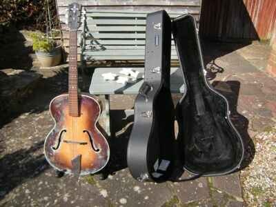 Vintage 1956 Hofner Senator guitar with a hard case