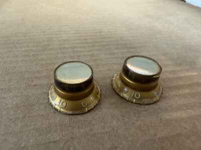 Gibson Vintage 1962 Gold Reflector Knobs ES-330 175 125 Melody Maker 1963 1964