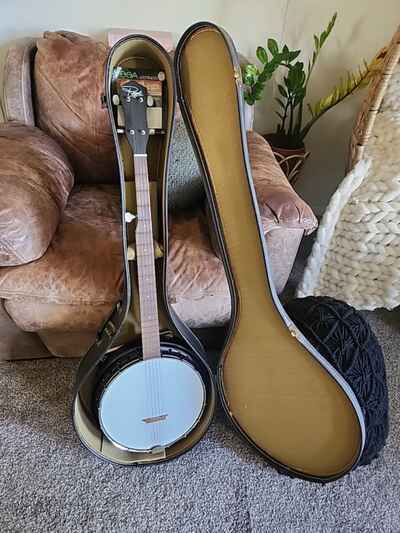 1960s Vintage Regal Bakelite 5-String Banjo W / Original Case / Extras! EX RARE!