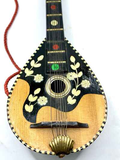 1960??s Inlay Bakelite Italian Mandolin 12??x3?? Decorative