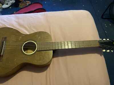 Lyra Vintage Acoustic Guitar Made in USA / parlor Size, 6 String, Fair Tone