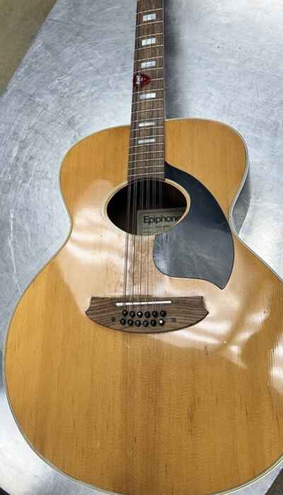 1970s 12 Strings RARE Epiphone Model NOVA 245 Acoustic Guitar- Made in Japan
