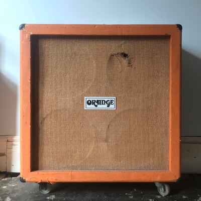 Vintage 1970??s Orange Guitar  /  Bass 4x12 cab - cabinet Celestion speakers