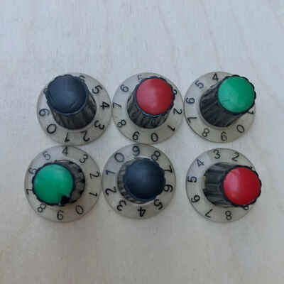 Set of x6 Dallas Arbiter Soundcity mk3  /  mk4 smartie knobs  - 120 L100 L200