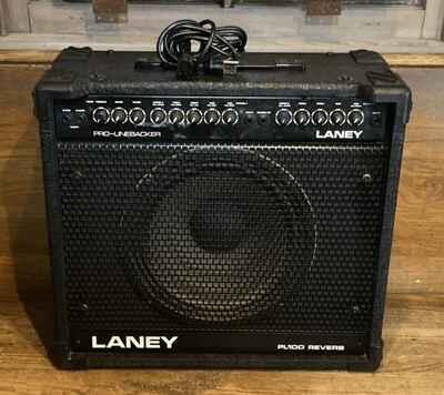 1980??s Laney Linebacker Pro PL100 Reverb - Solid State 100w 1x12 Gtr Amp- EX