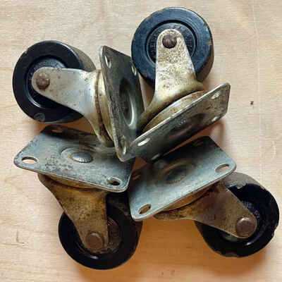 Set of 4 Vintage 1960s Flexello Castors Wheels Soundcity - Laney - HH 2x12 Combo