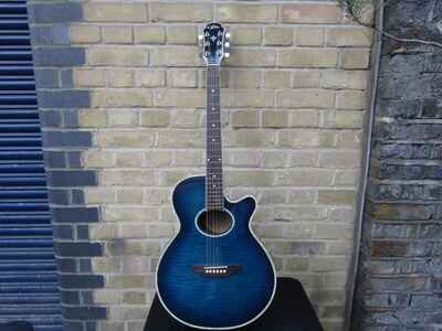 ARIA ELECORD FET DLX Blue Flame Acoustic Electric Guitar All fun