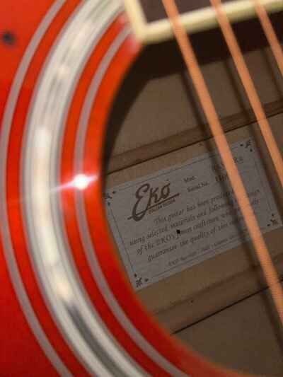 Blood Orange / black eko acoustic guitar 6 string used
