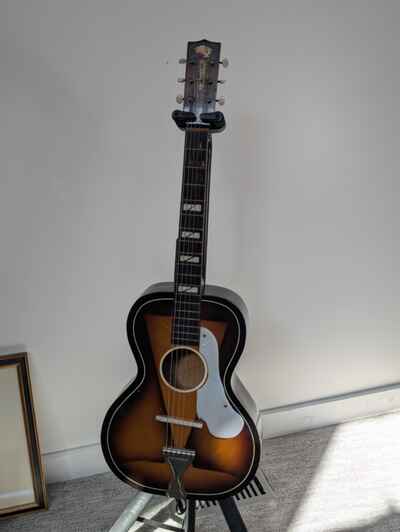 Vintage B & J SERENADER Acoustic Parlor Guitar  With Case  /  Very Good Condition