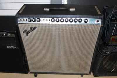 Fender 1977 Super Reverb Black and Silver Guitar Combo Amp