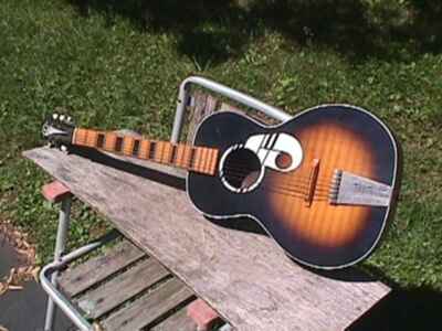 Vintage Kay Music Note Acoustic Guitar REPAIR RESTORATION WALL ART DECOR