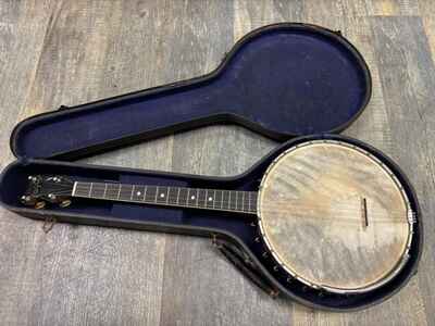 Vega Little Wonder USA vintage 4 string banjo w /  hard case. 1920s? FREE S&H!