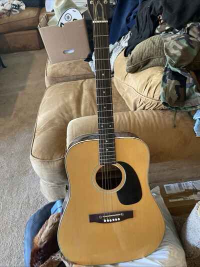 Carlos 6 String Acoustic Guitar #240 Missing 2 Ends On Turners Missing 1 String