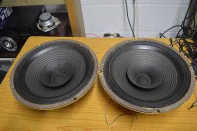 Celestion G12 / 50 40hz Speaker Pair March 1977 yellow back Rola Made in England