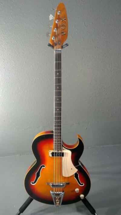 1960s Vox Saturn IV Hollowbody Bass Guitar, made in Italy