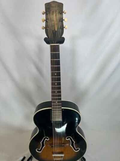 Vintage Harmony Broadway Archtop Guitar, Tobacco Burst, 1950s (Used)
