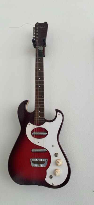 1964 Silvertone 1457 Vintage Amp-in-Case Guitar & Tube Amp Set, Danelectro USA