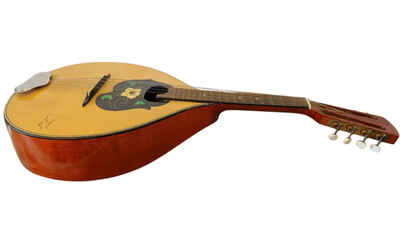 Vintage Hopf Mandoline 8 Saiten Musikinstrument Bumen-Design Naturfarben