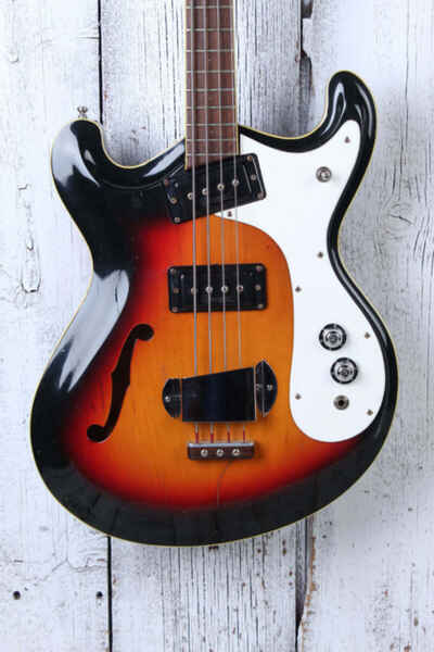 Mosrite Vintage 1960s Combo Mark X Ventures Style Electric Bass Guitar w Case