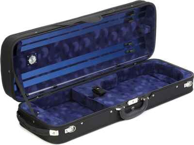 Eastman CA1914 Oblong Viola Case - 15-inch, Blue Interior