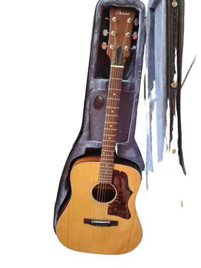 Vintage 1970??s Penco 6 String Acoustic Guitar Model A-320 w /  soft case