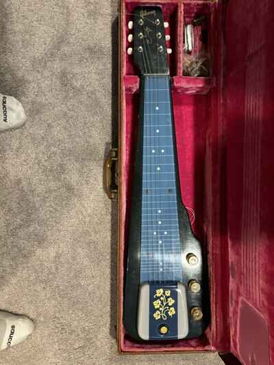 1954 Gibson Century 6 String Vintage Lap Steel Blue Green with Original Case