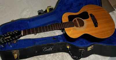 1974 Guild F-212XL 12-String Guitar w /  Original Case No Strings Excellent