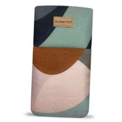 AHOI Padded Cotton Phone Sleeve with Flap Opening - Handmade Phone Case Organic